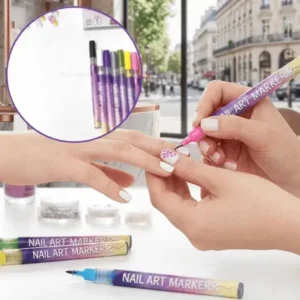 Set de pixuri colorate pentru artă pe unghii, ArtNails